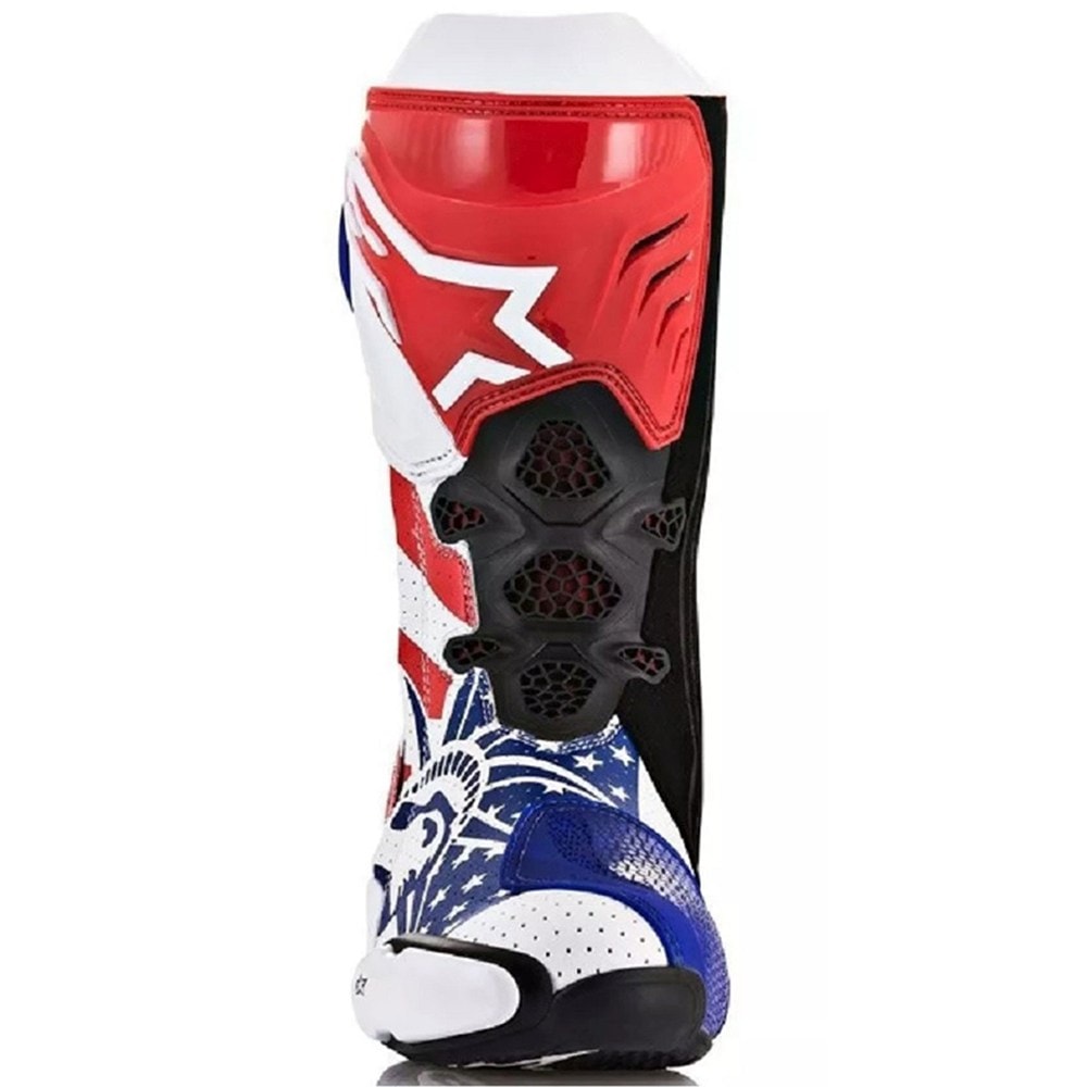 Bota Alpinestars Supertech R Branco Vermelho Azul Vented