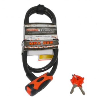 Cadeado Maxtrava Cabo Aco 12X120mm Max039 Fume