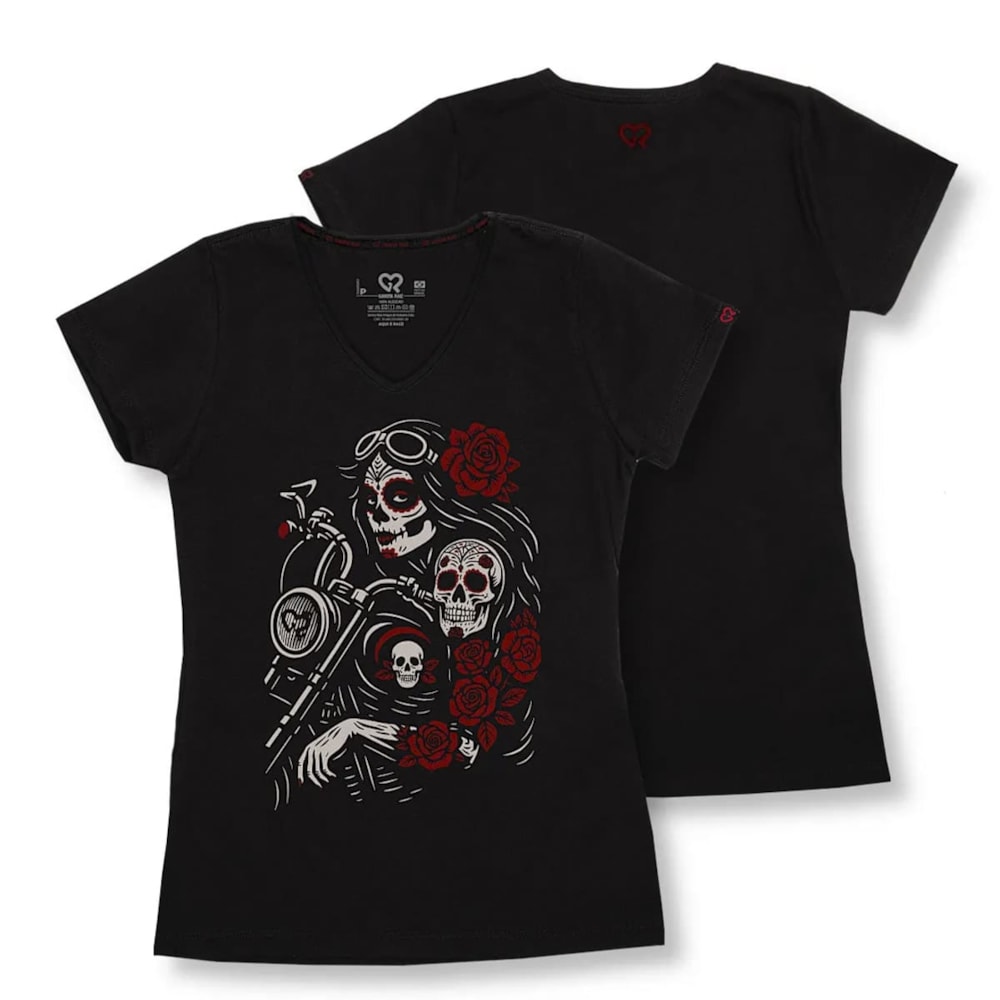Camiseta SR Feminino Baby Look Gola V Gr Strong Mexicana