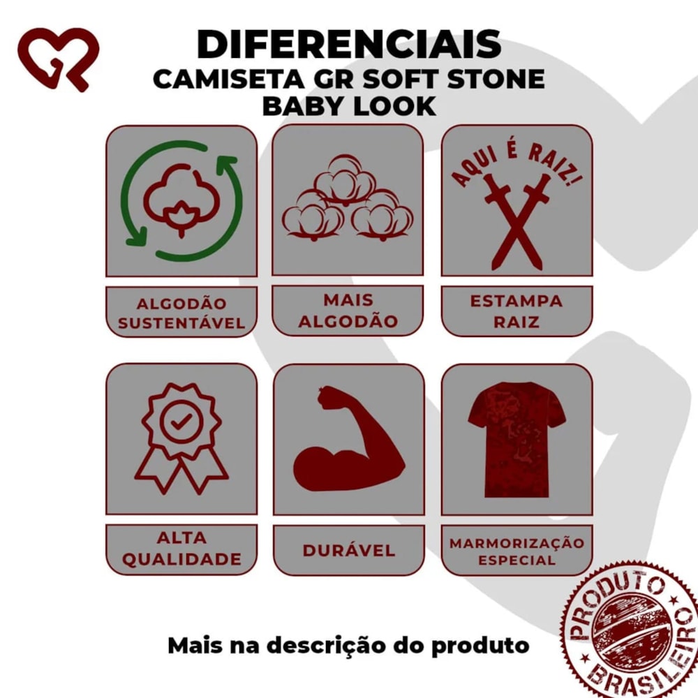 Camiseta SR Feminino Baby Look Gr Soft Stone Fenix