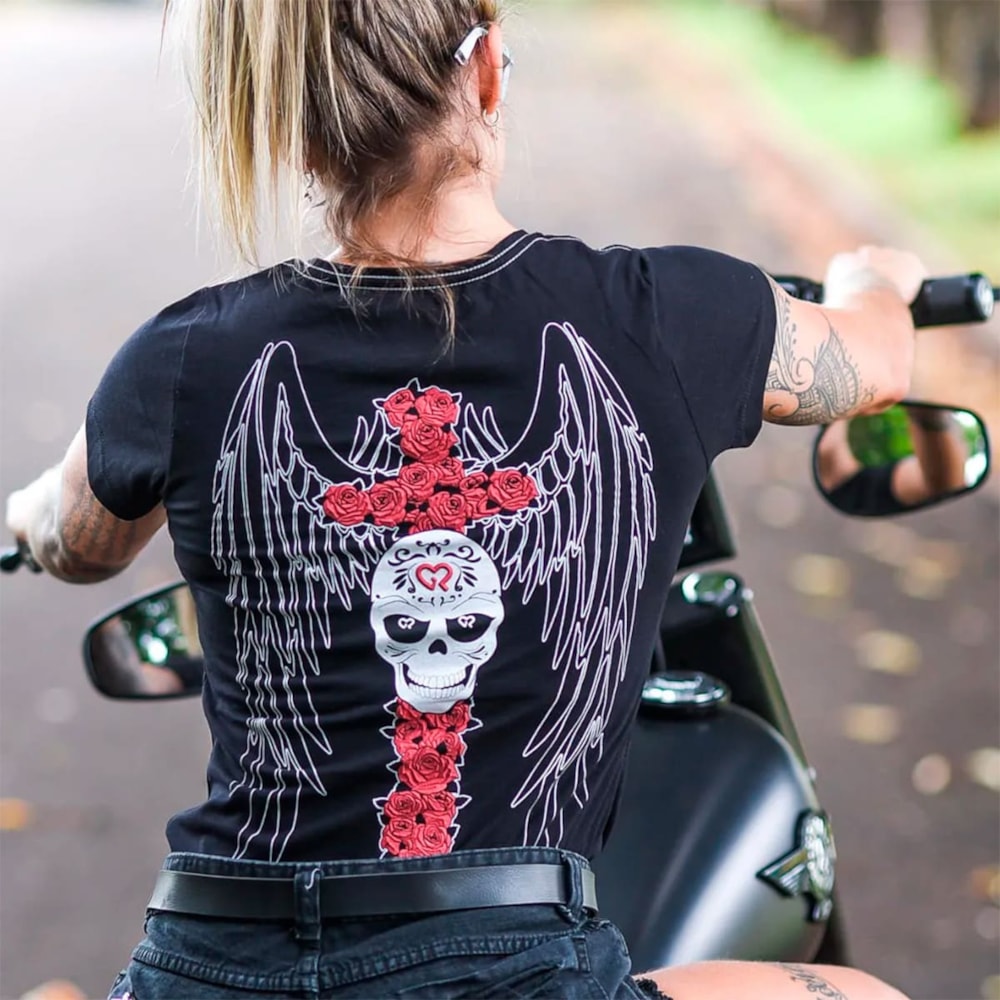 Camiseta SR Feminino Baby Look Gr Strong Justica e Liberdade Garota