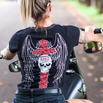 Camiseta SR Feminino Baby Look Gr Strong Justica e Liberdade Garota