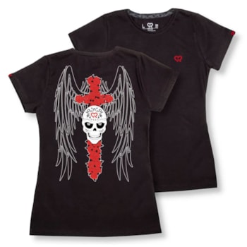 Camiseta SR Feminino Baby Look Gr Strong Justica e Liberdade Garota