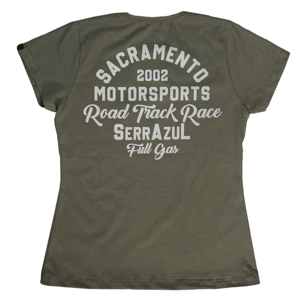 Camiseta SR Feminino Baby Look Sacramento Road Track Race