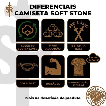 Camiseta SR Soft Stone Espada Na Caveira