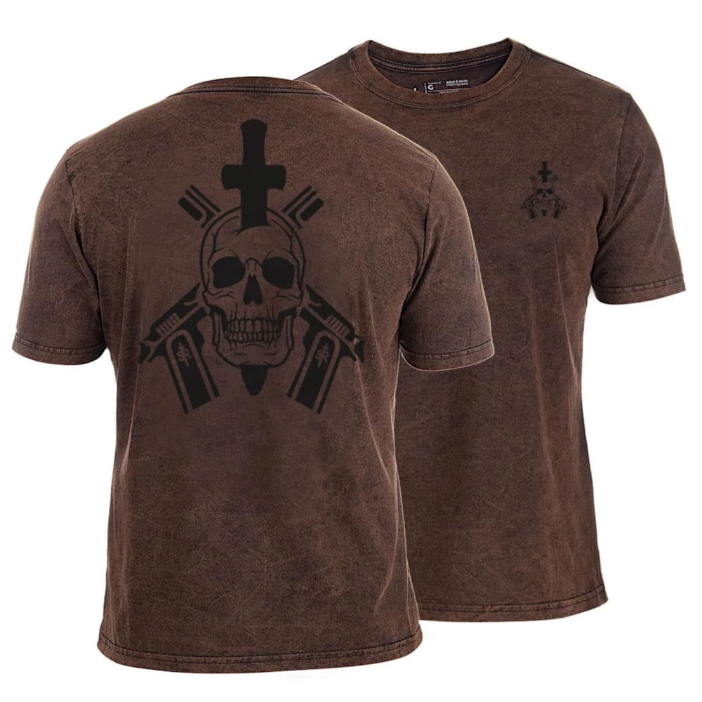 Camiseta SR Soft Stone Espada Na Caveira