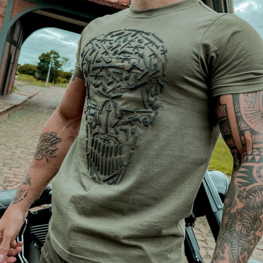 Camiseta SR Strong Caveira Belica