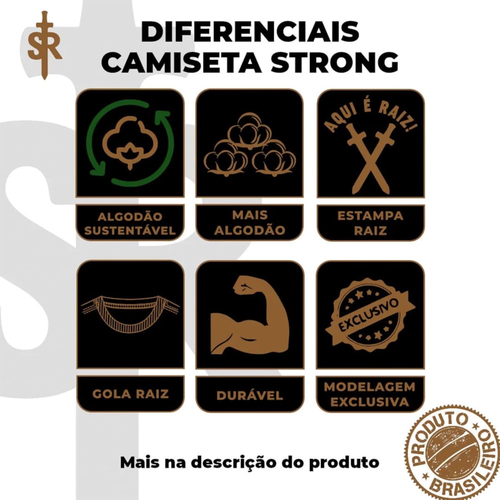 Camiseta SR Strong Espada na Caveira