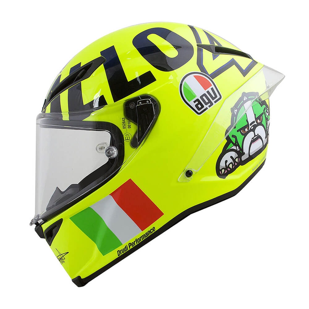 agv corsa mugello Racing Motorcycle Full Helmet Valentino Rossi 2015 Limited Edition, multi-coloured, Small Automotive with Aero Spoiler and Ultravision visor. AGV Corsa R Mugello 2016