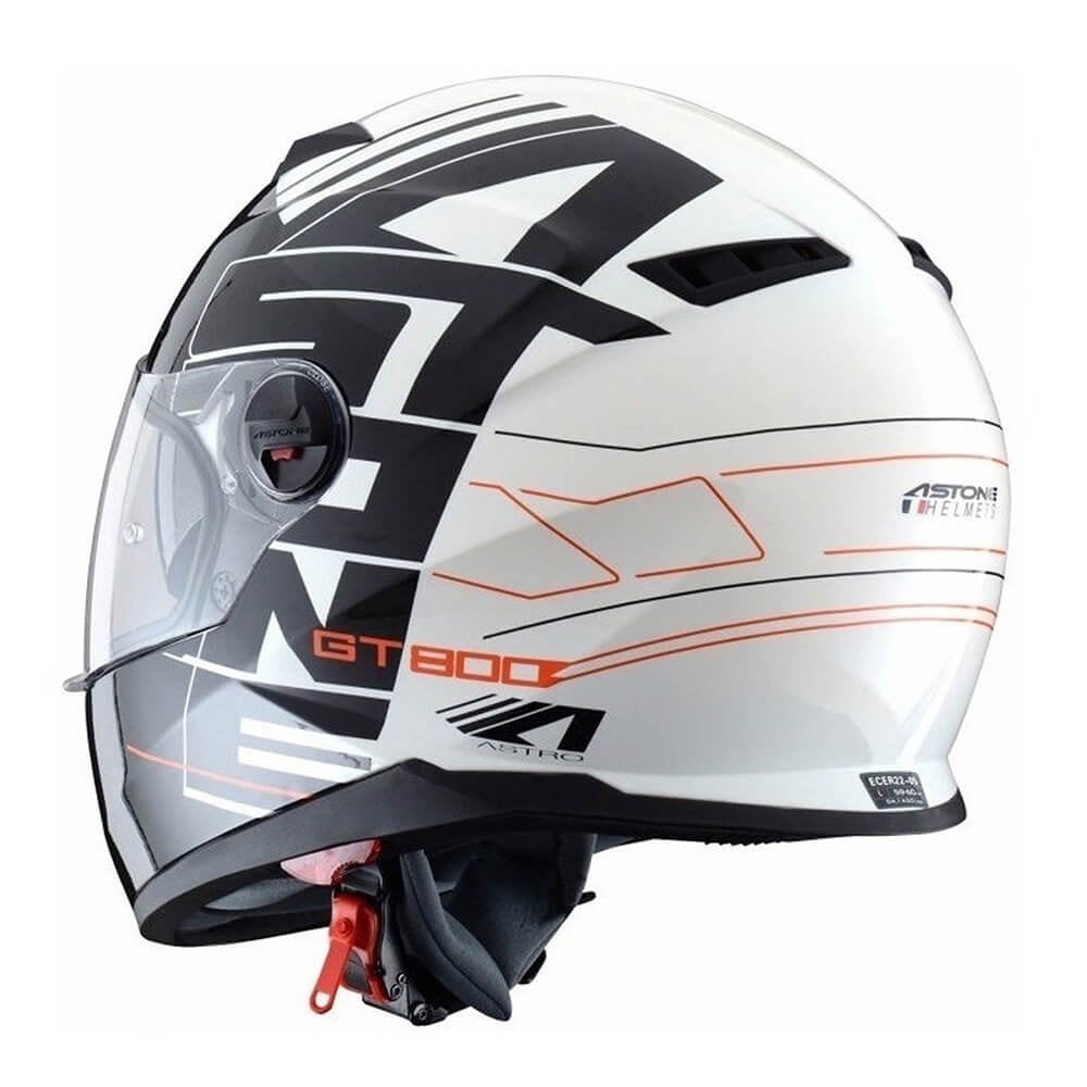 Capacete Astone GT 800 Astro Branco/Preto