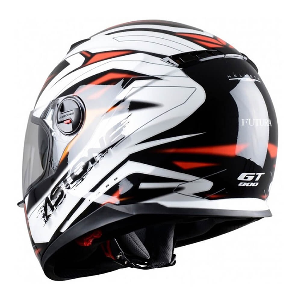 Capacete Astone GT 800 Futura Preto/Vermelho