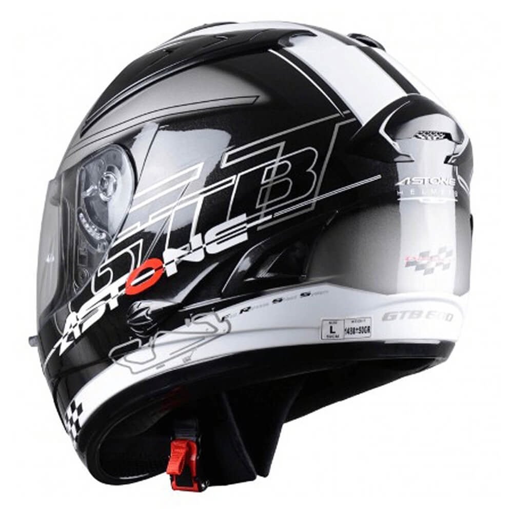 Capacete Astone GTB 600 Diablo Preto/Branco