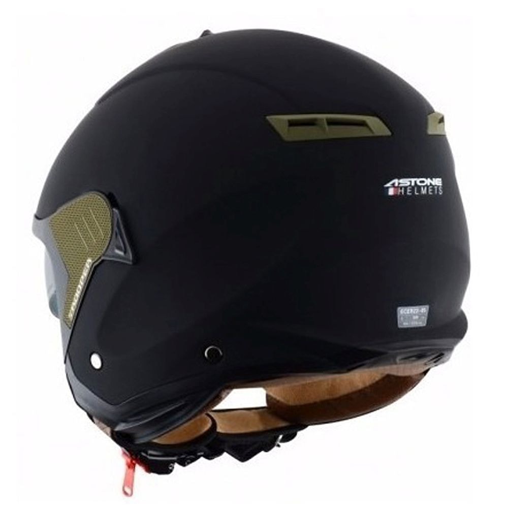 Capacete Astone Minijet S Trooper Mt Blk Brown