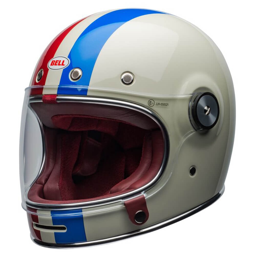 Capacete Bell Bullitt Command Vintage White Oxblood
