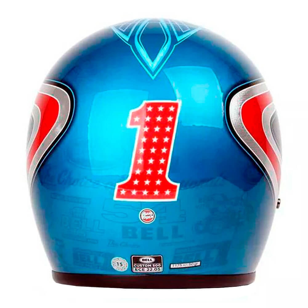 Capacete Bell Custom 500 Airtrix Heritage Blue Red