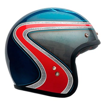 Capacete Bell Custom 500 Airtrix Heritage Blue Red