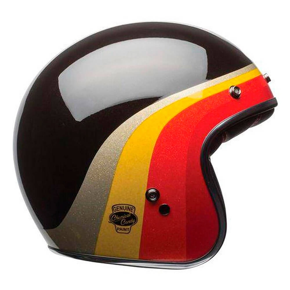 Capacete Bell Custom 500 Chemical Candy Preto/Dourado