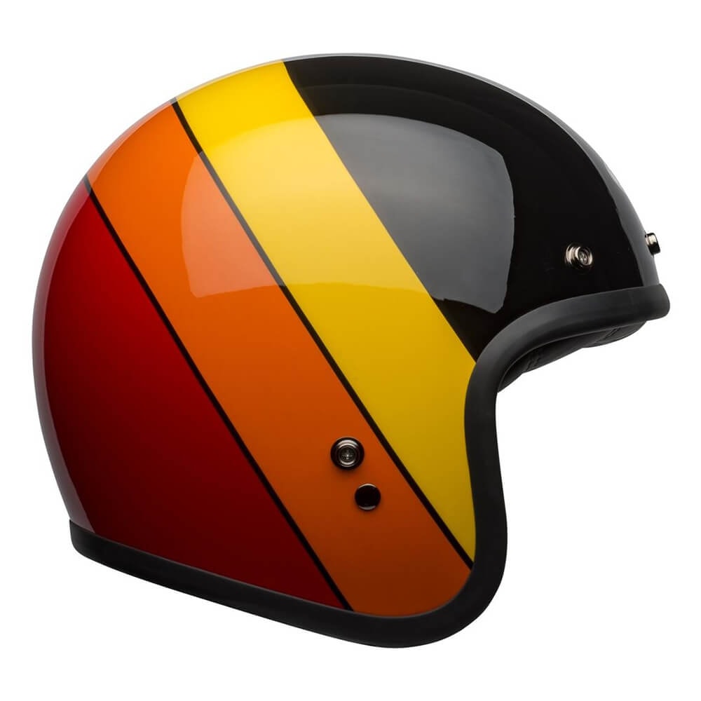 Capacete Bell Custom 500 Riff Black Yellow Orange Red - Sacramento