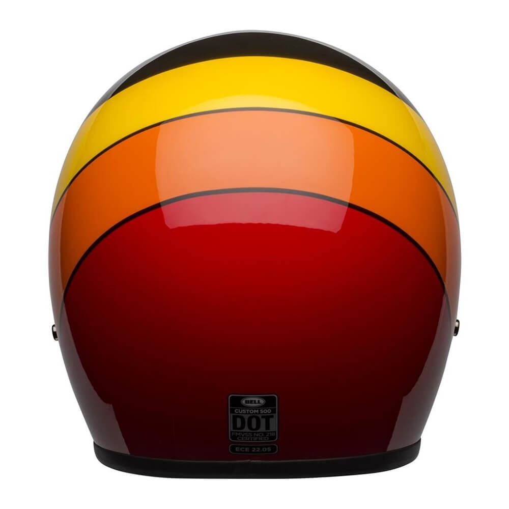 Capacete Bell Custom 500 Riff Black Yellow Orange Red - Sacramento