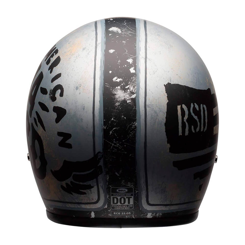 Capacete Bell Custom 500 Rsd 74 Black/Silver