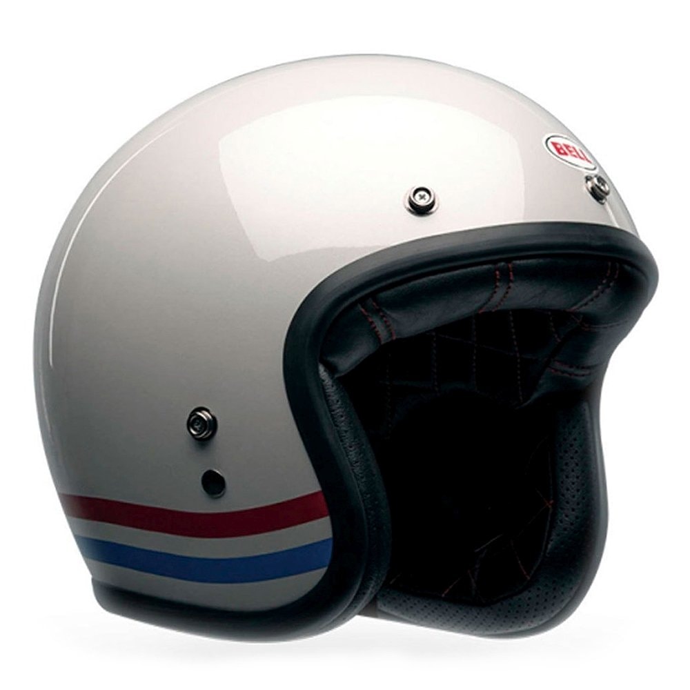 Capacete Bell Custom 500 Stripes Pearls White