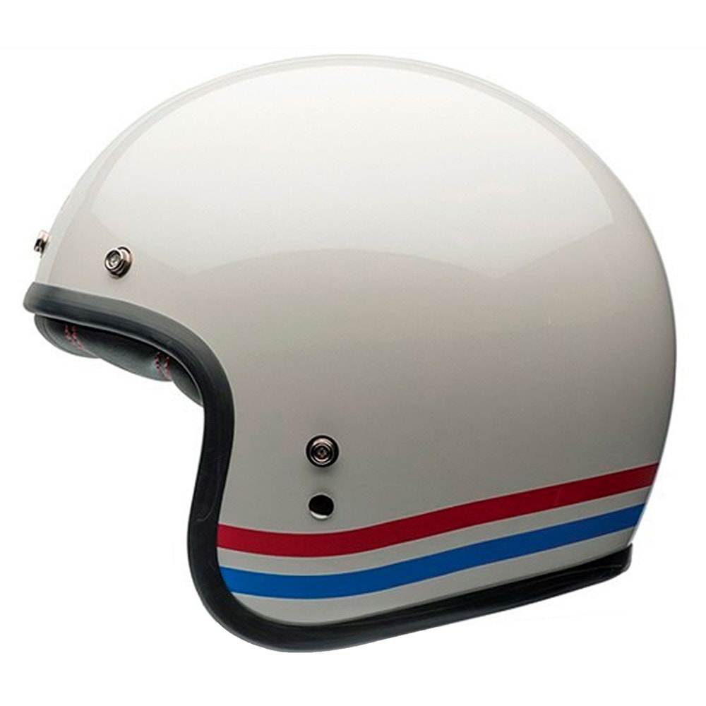 Capacete Bell Custom 500 Stripes Pearls White