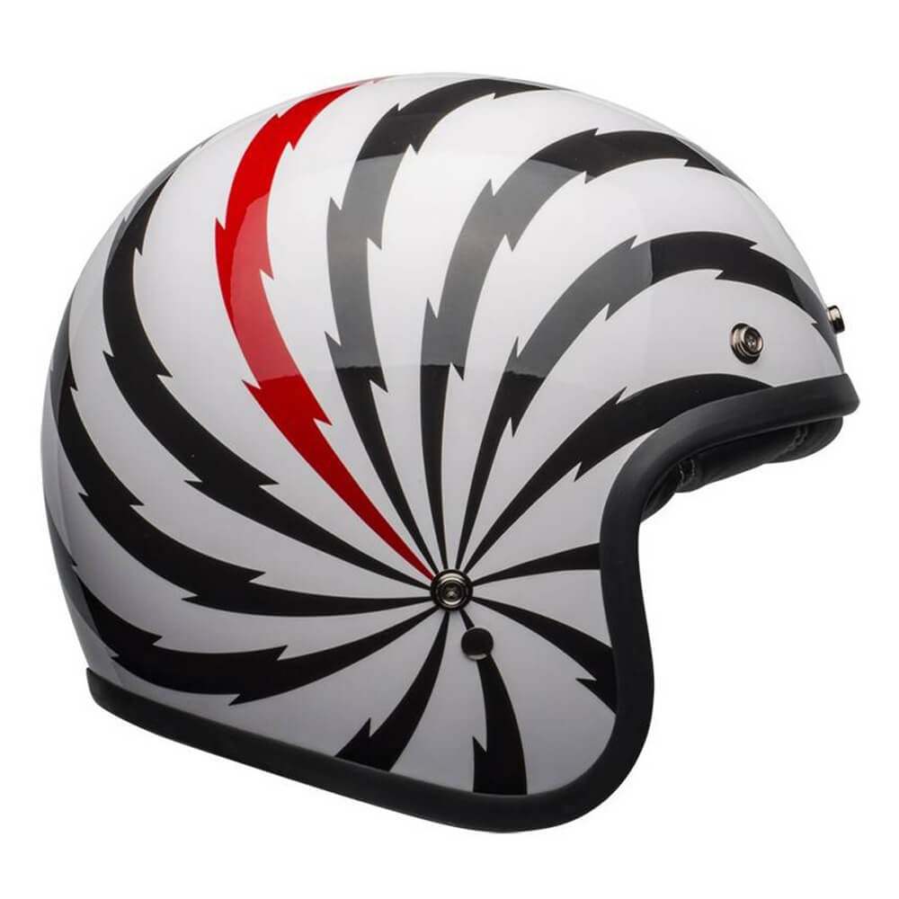 Capacete Bell Custom 500 Vertigo White Black Red