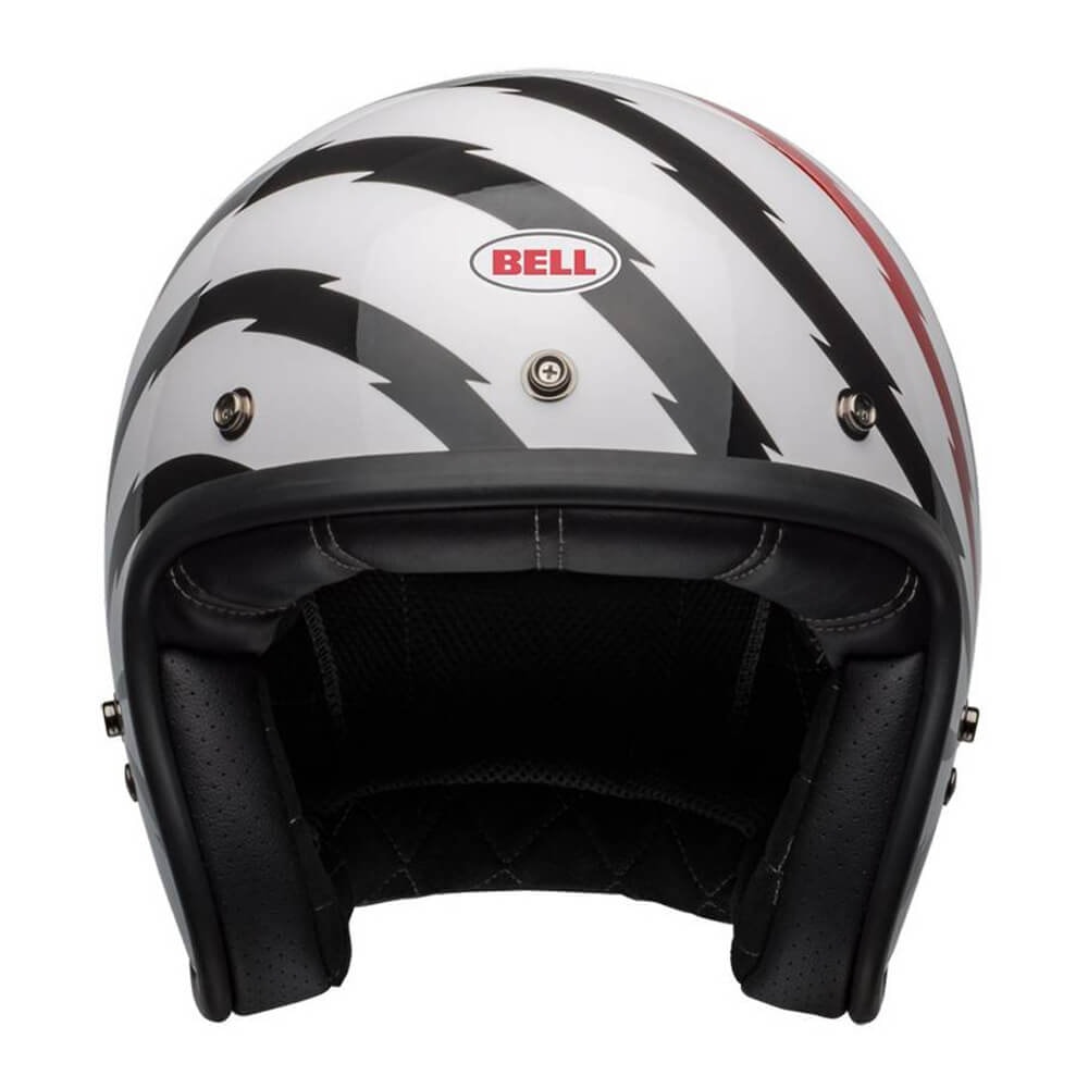 Capacete Bell Custom 500 Vertigo White Black Red