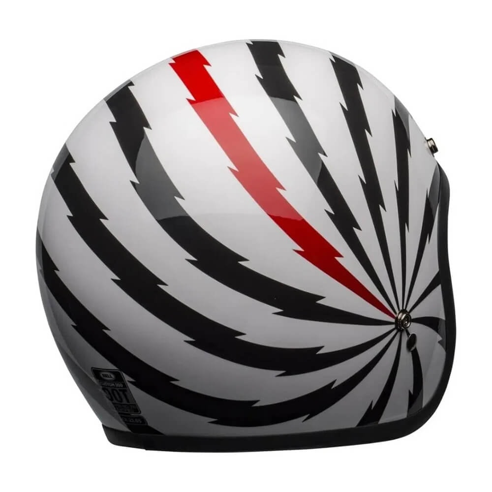 Capacete Bell Custom 500 Vertigo White Black Red