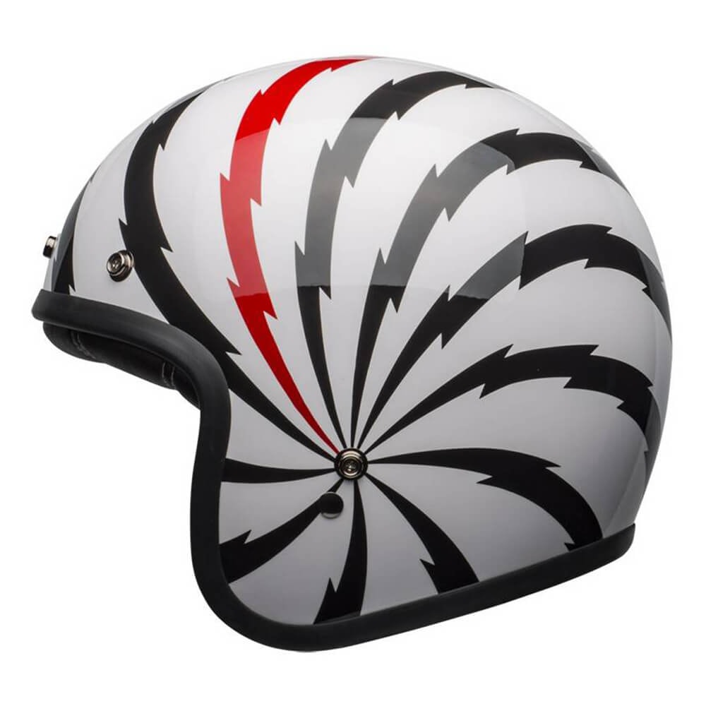 Capacete Bell Custom 500 Vertigo White Black Red