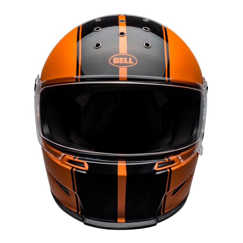 Capacete Bell Eliminator Rally Matte Gloss Black Orange