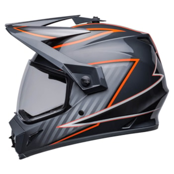 Capacete Bell Mx-9 Adventure Mips Dalton Gloss Black Orange