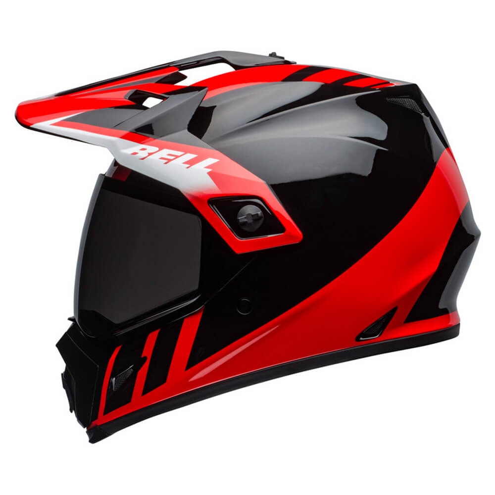 Capacete Bell Mx-9 Adventure Mips Dash Black Red White - Sacramento