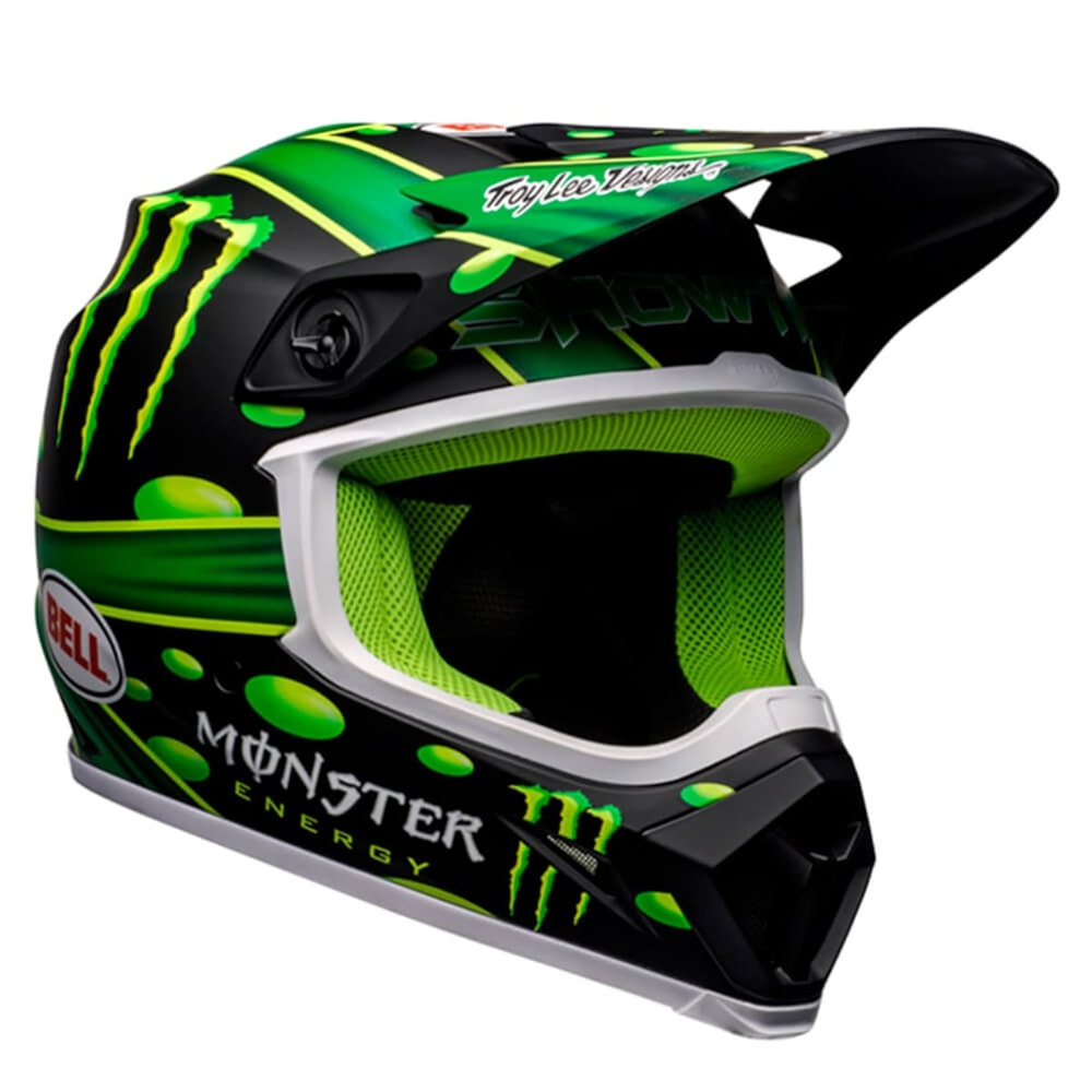 Capacete Bell Mx 9 Mips Showtime Matte Black Green