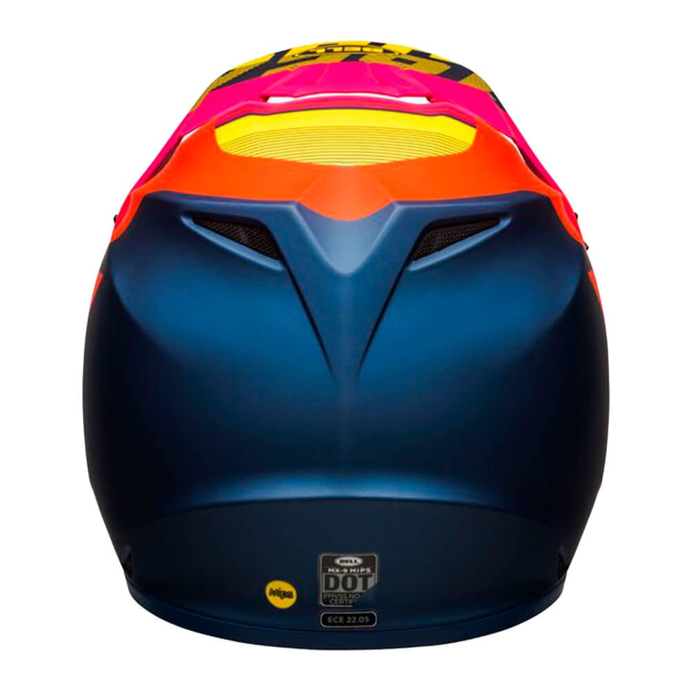 Capacete Bell Mx 9 Mips Strike Matte Orange Yellow Pink