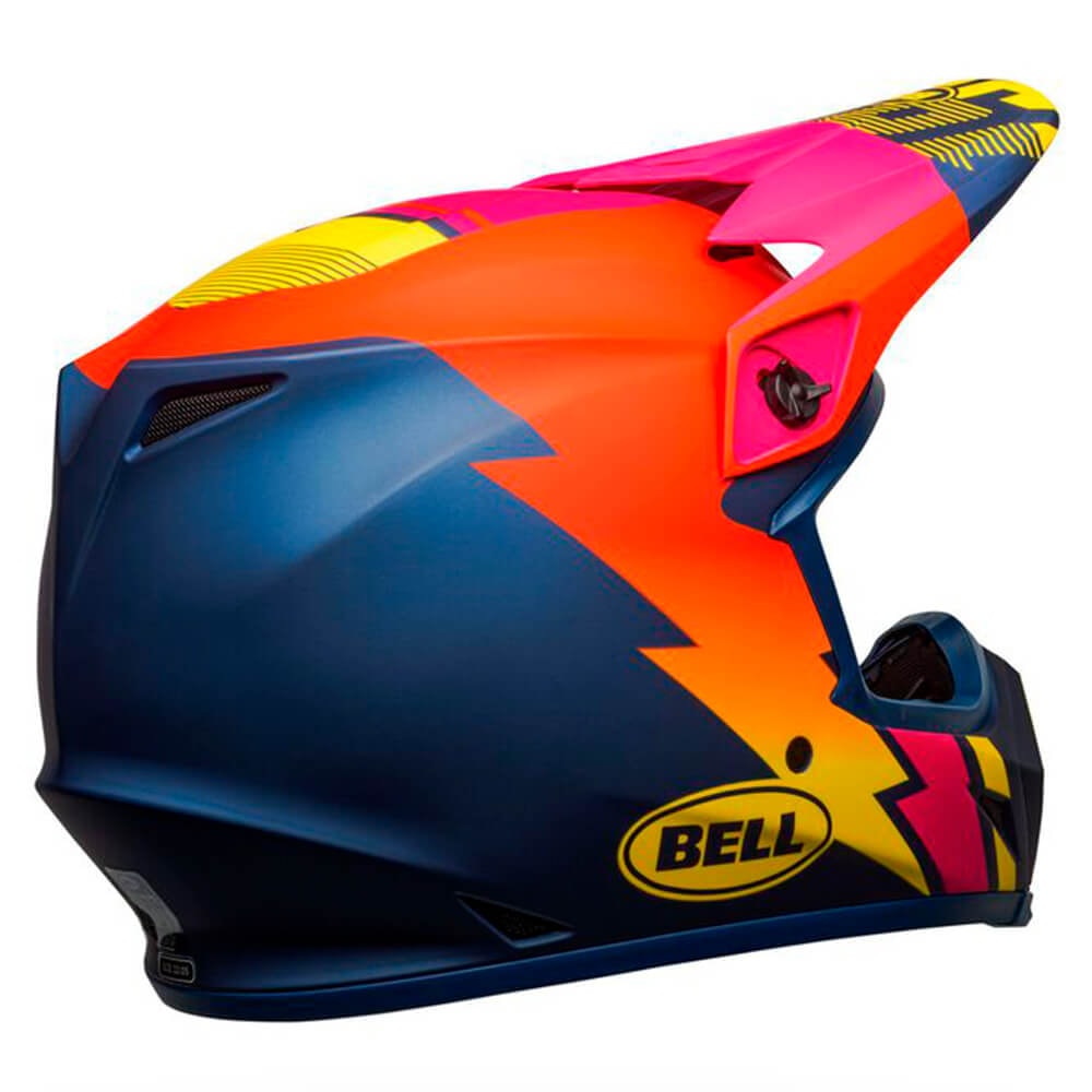 Capacete Bell Mx 9 Mips Strike Matte Orange Yellow Pink