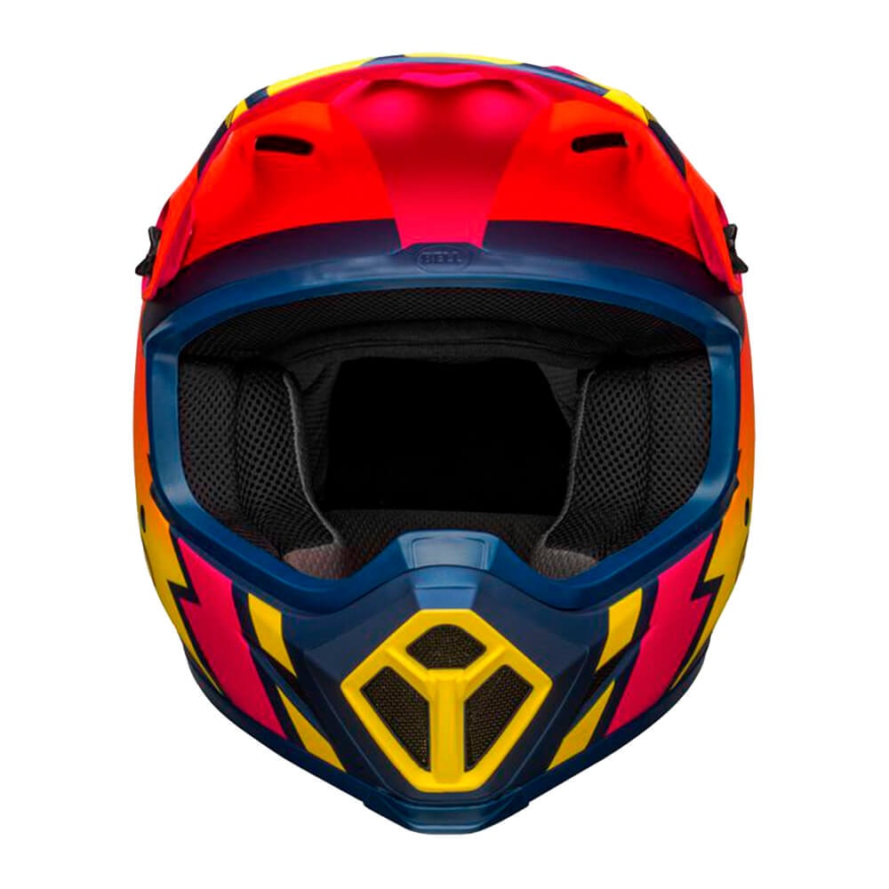 Capacete Bell Mx 9 Mips Strike Matte Orange Yellow Pink