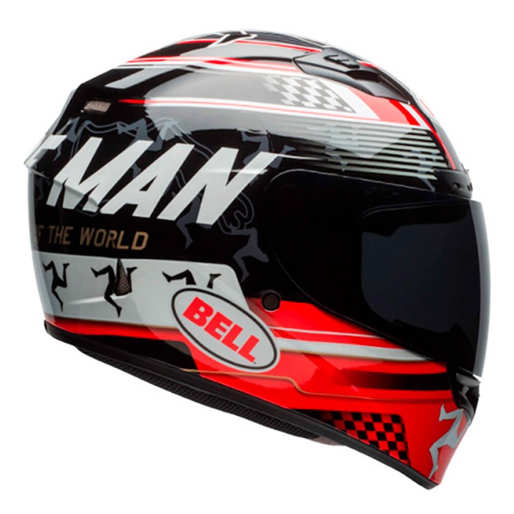 Capacete Bell Qualifier Dlx Isle Of Man Preto/Vermelho