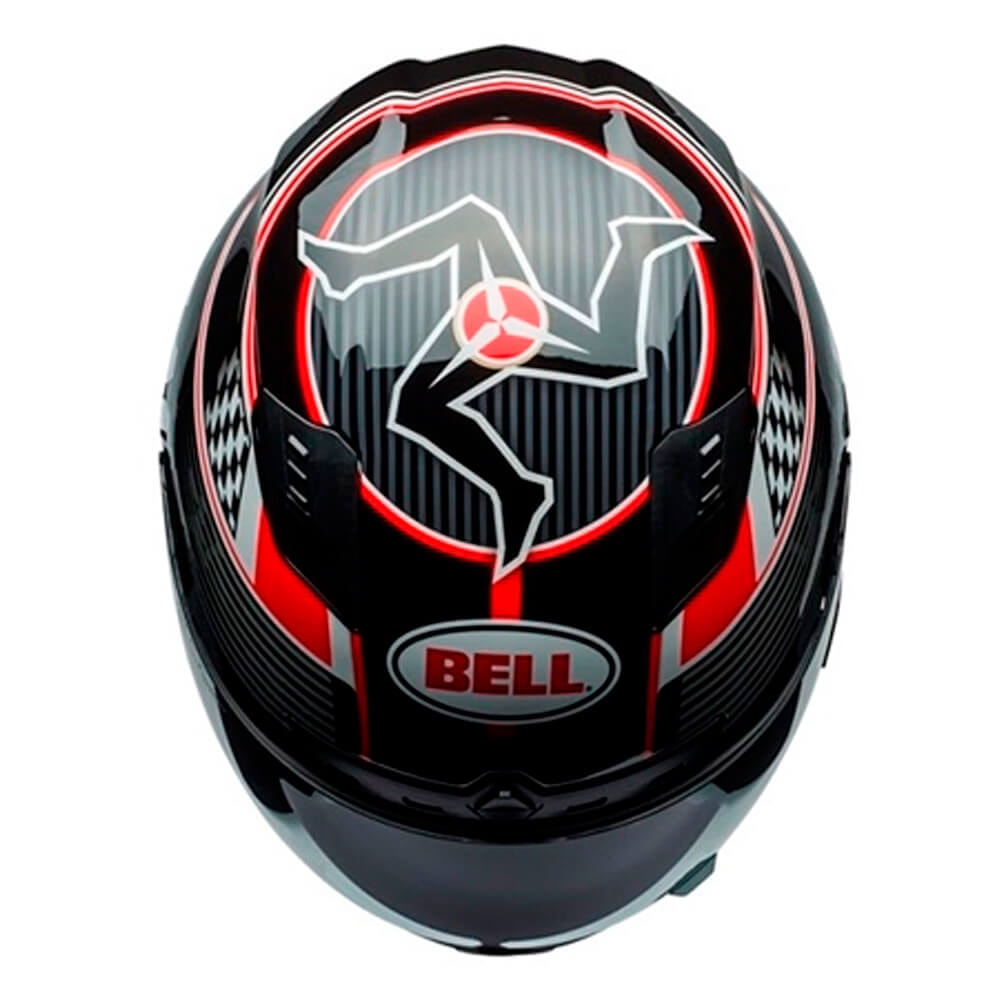 Capacete Bell Qualifier Dlx Isle Of Man Preto/Vermelho