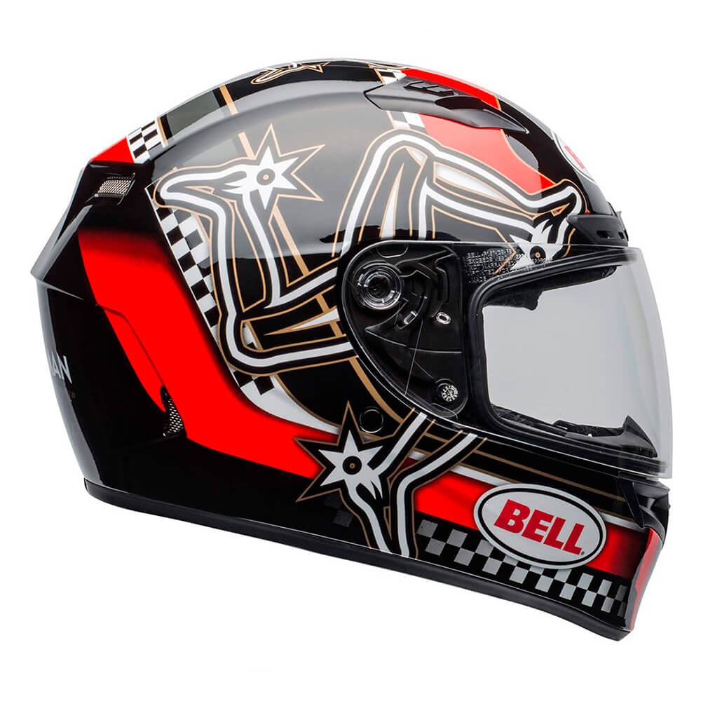 Capacete Bell Qualifier Dlx Mips Isle Of Man Red Black White
 