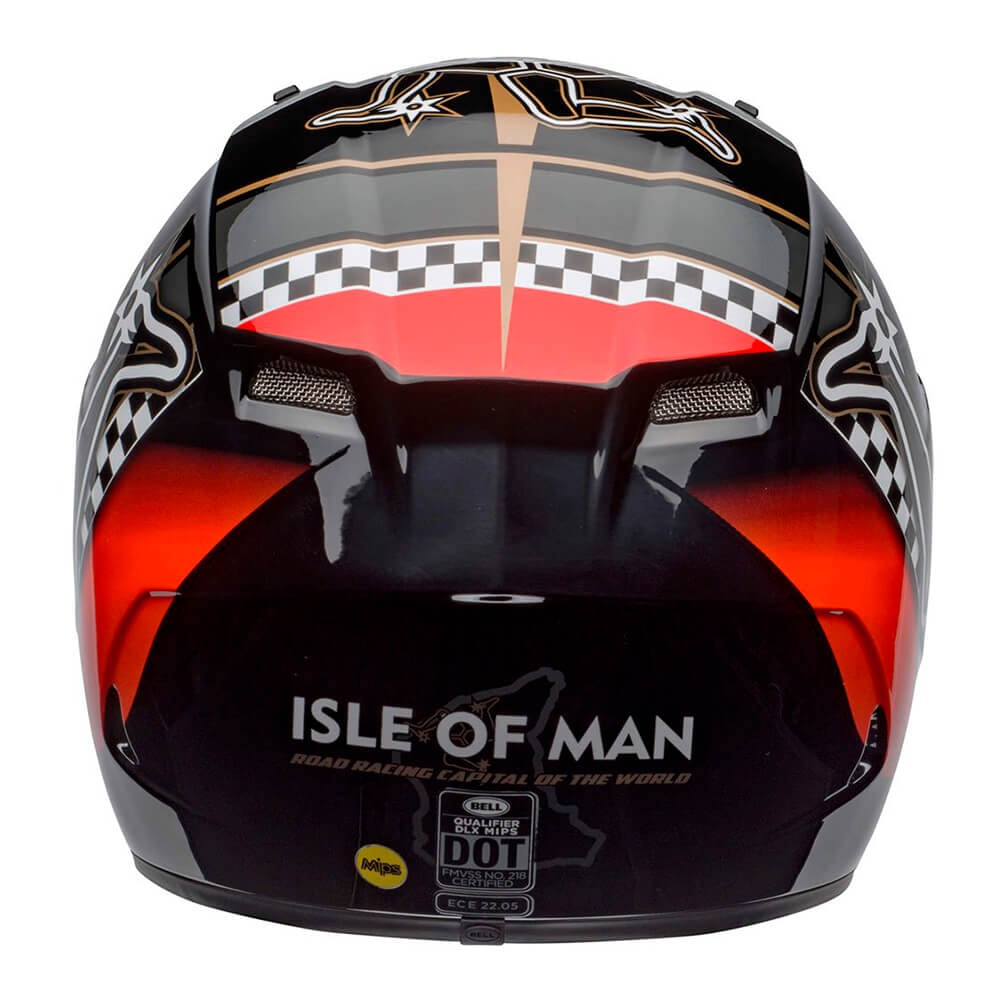 Capacete Bell Qualifier Dlx Mips Isle Of Man Red Black White
 