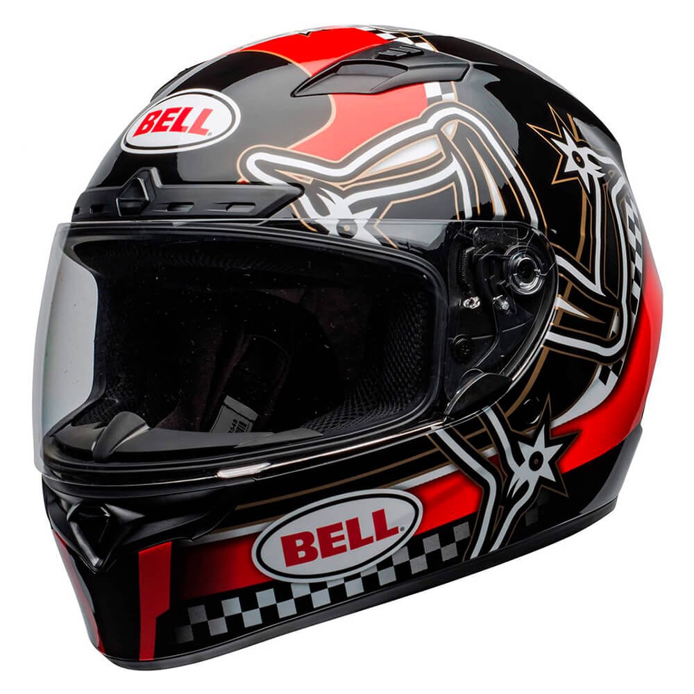 Capacete Bell Qualifier Dlx Mips Isle Of Man Red Black White