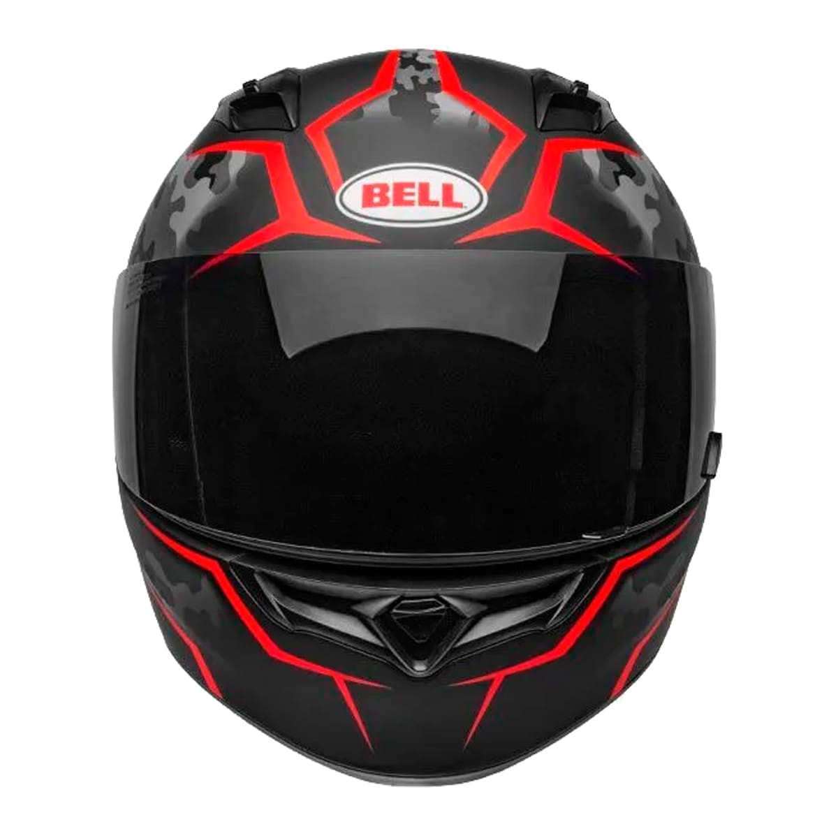 Bell Qualifier S ベル クオリファイア ステルス カモ Capacete Bell Qualifier Stealth Camo Matte Black Red - Sacramento