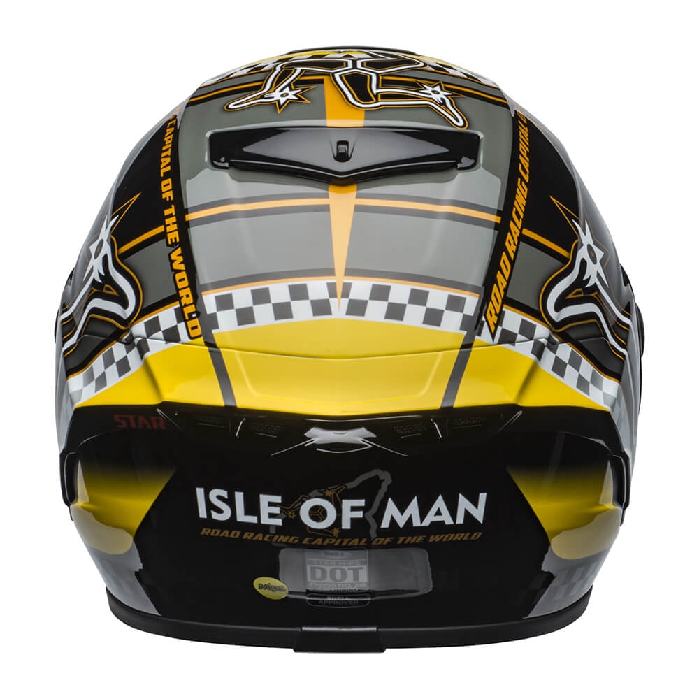 Capacete Bell Star Dlx Mips Isle Of Man Black Yellow