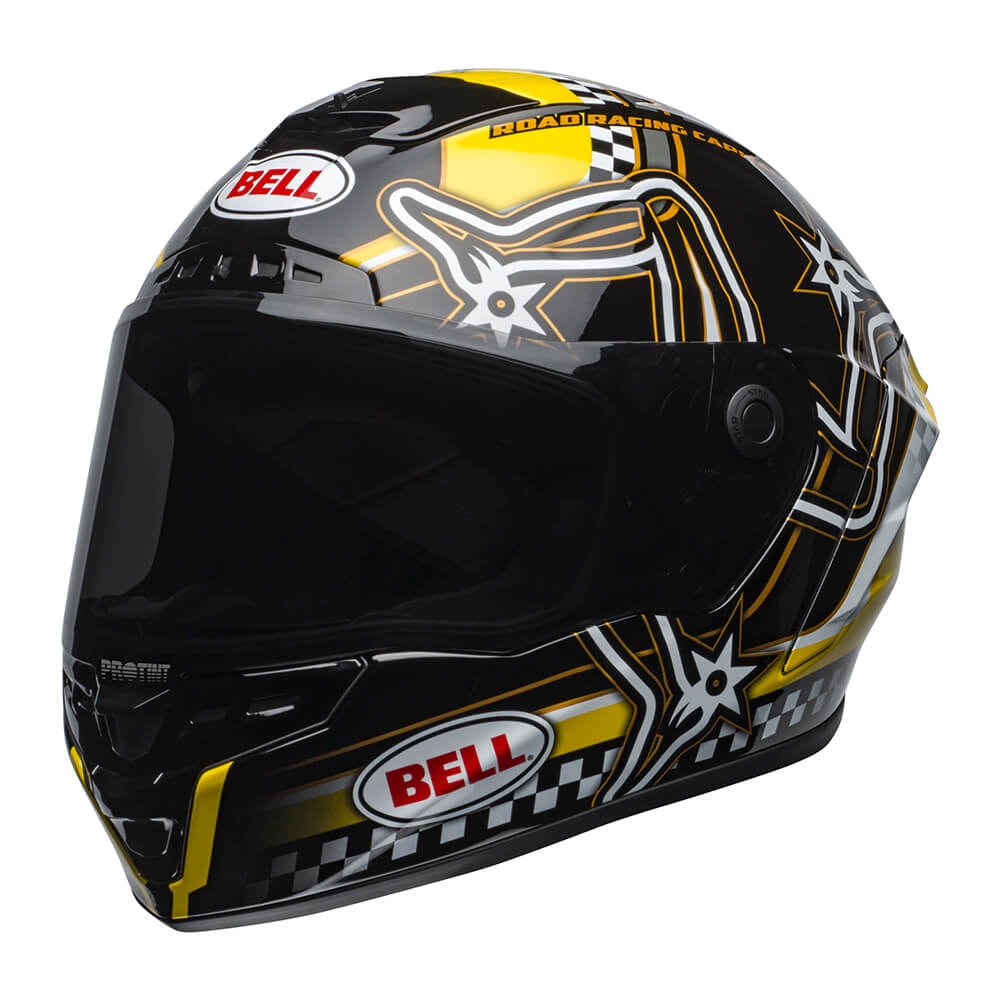 Capacete Bell Star Dlx Mips Isle Of Man Black Yellow