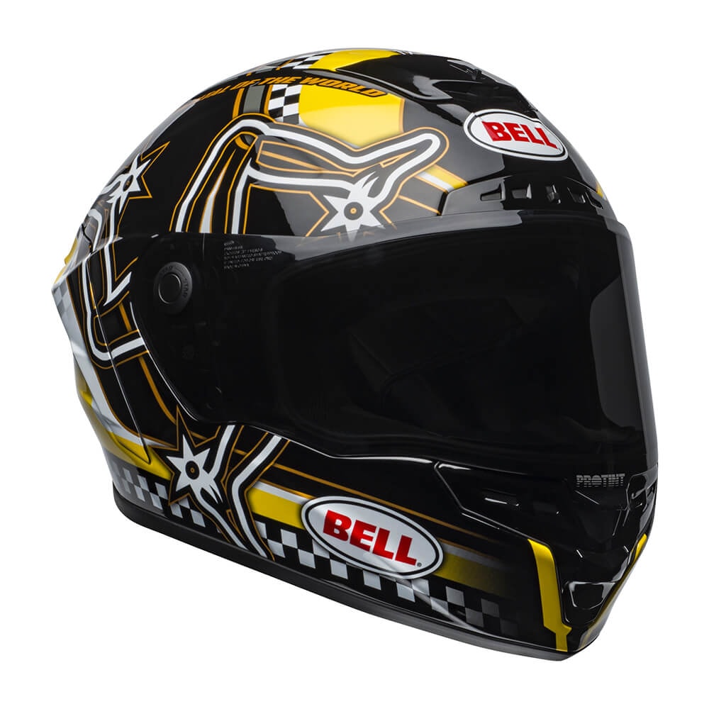 Capacete Bell Star Dlx Mips Isle Of Man Black Yellow