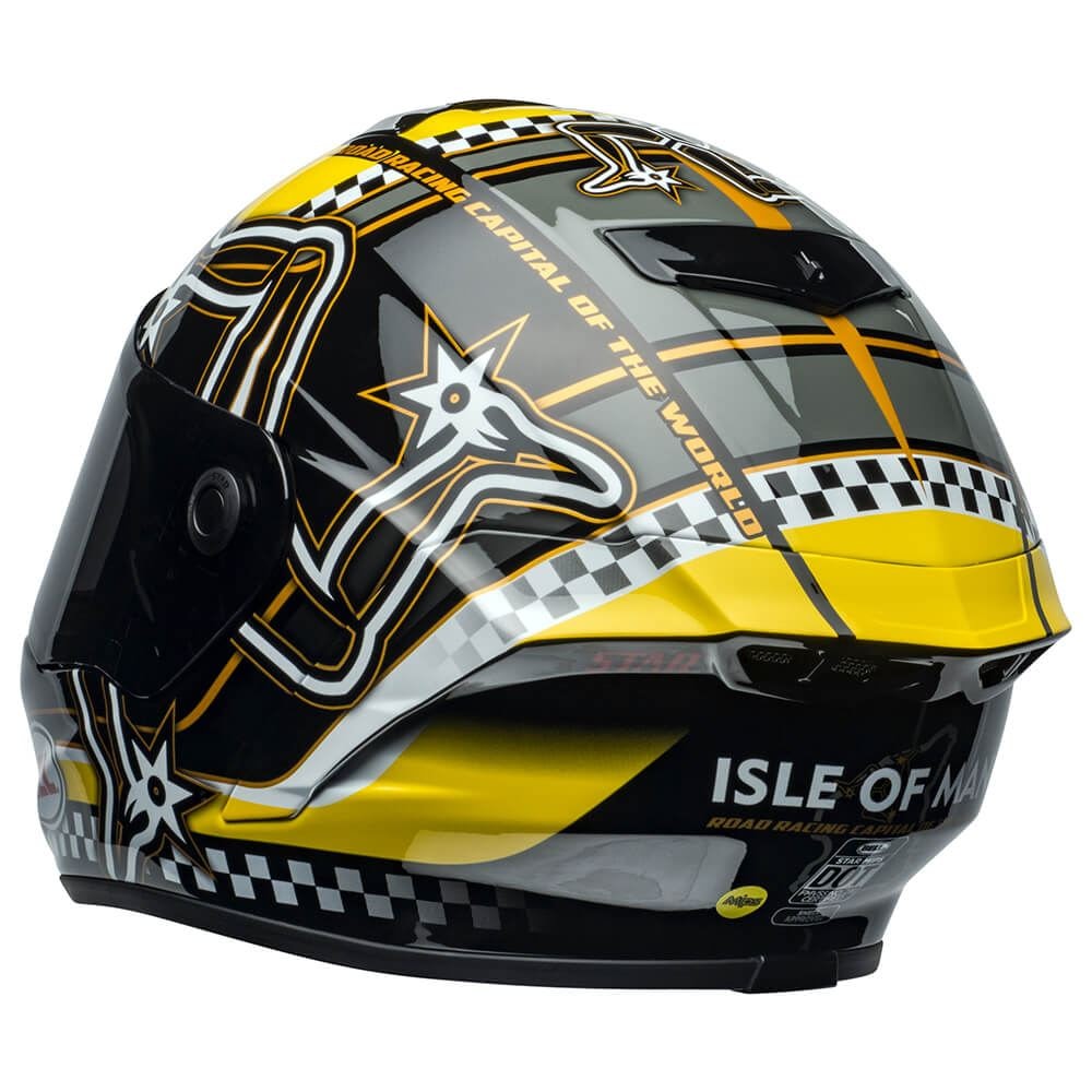 Capacete Bell Star Dlx Mips Isle Of Man Black Yellow