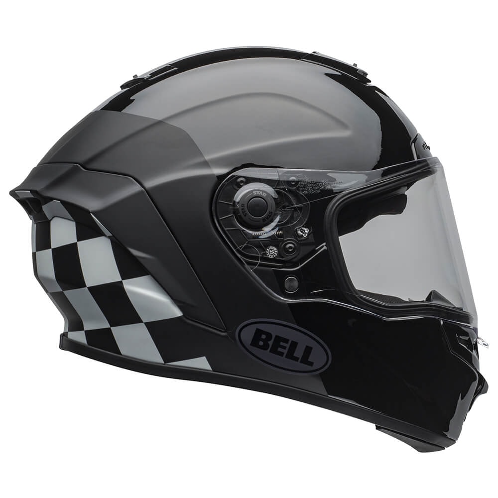 Capacete Bell Star Dlx Mips Lux Checkers Matte Gloss Black