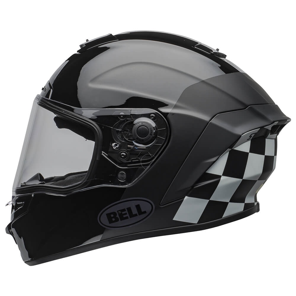 Capacete Bell Star Dlx Mips Lux Checkers Matte Gloss Black