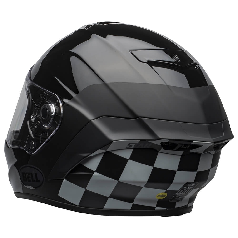 Capacete Bell Star Dlx Mips Lux Checkers Matte Gloss Black